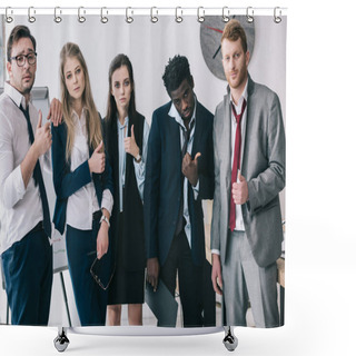 Personality  Exhausted Shower Curtains