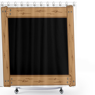Personality  Wooden Blackboard Shower Curtains