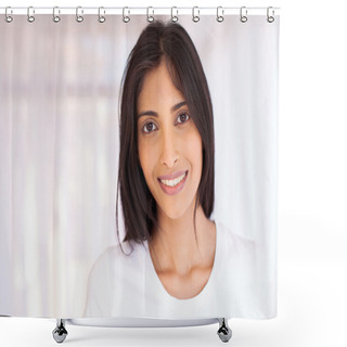 Personality  Indian Woman At Home Shower Curtains