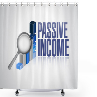Personality  Passive Income Business Sign Illustration Shower Curtains