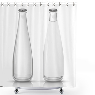 Personality  Glass Bottles With Blank Label Shower Curtains