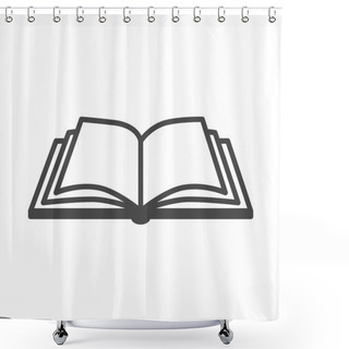 Personality  Open Book Icon Shower Curtains