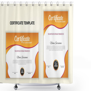 Personality  Luxury Certificate Design Templates With Abstract Badge. Shower Curtains