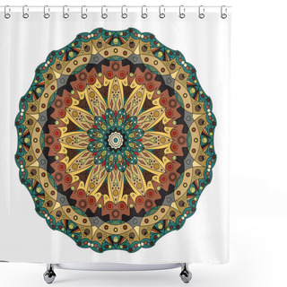 Personality  Oriental Mandala. Ornamental Circle Pattern Shower Curtains