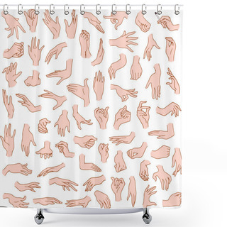 Personality  Woman Hands Pack Shower Curtains