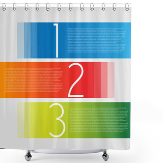 Personality  One Two Three - Vector Progress Icons For Three Steps And Their Description Shower Curtains
