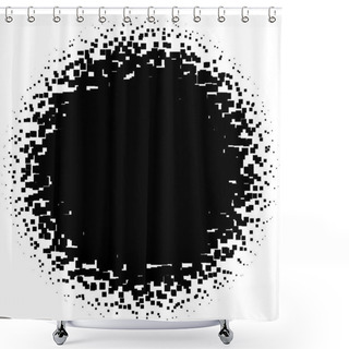 Personality  Abstract Halftone Element  Shower Curtains