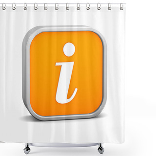 Personality  Orange Info Sign Shower Curtains