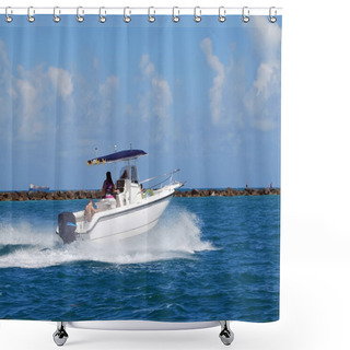 Personality  Sport Fishing Boat Shower Curtains