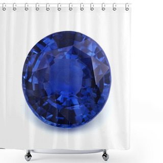 Personality  Natural Blue Sapphire Cemstone Shower Curtains