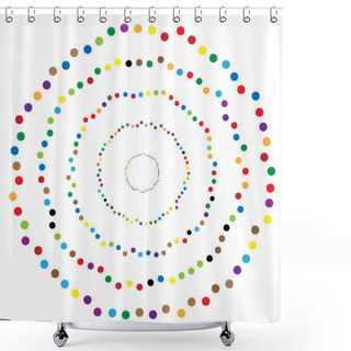 Personality  Random Circles Abstract Element Shower Curtains