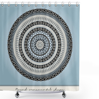 Personality  Round Ornamental Vector Shape Shower Curtains