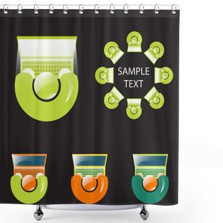 Personality  Vector Logo User Vector Illustration  Shower Curtains