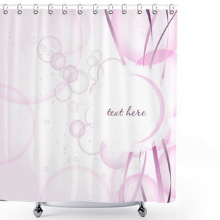 Personality  Abstract Pastel Floral Background With Bubbles And Lines Shower Curtains
