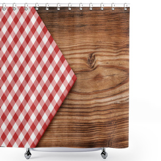 Personality  Tablecloth On Wooden Table Background Shower Curtains