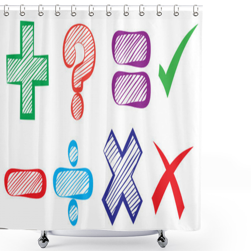 Personality  Mathematical Symbols Shower Curtains