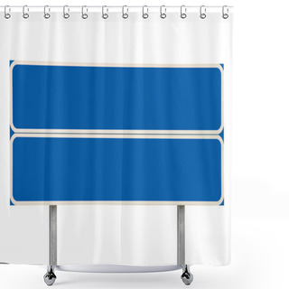 Personality  Crossroads Road Sign, Blue Blank Empty Isolated Roadside Signage Shower Curtains