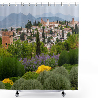 Personality  Beautiful Town,  Granada , Spain.  Shower Curtains