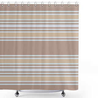 Personality  Retro Gray Colored Seamless Pattern With Horizontal Stripes Shower Curtains