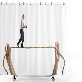 Personality  Risks And Challenges Of Business Life Shower Curtains