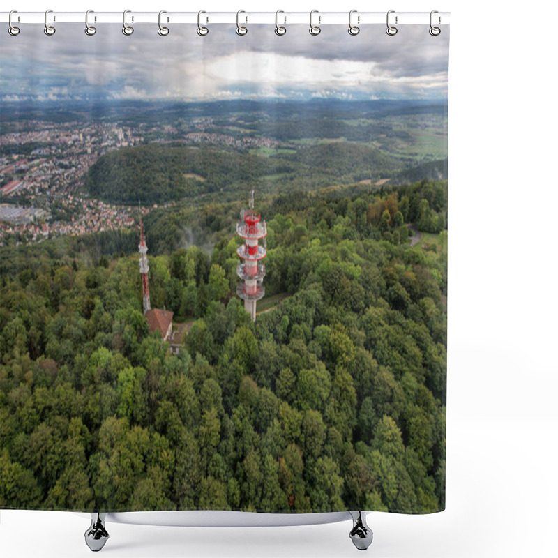 Personality  Aerial View Of Belfort Panorama In France Shower Curtains