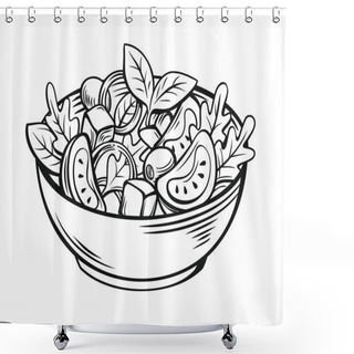Personality  Fresh Salad With Lettuce Shower Curtains
