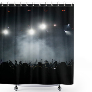 Personality  Silver Light And Cheering Crowd Shower Curtains
