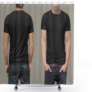 Personality  T-shirt Template Shower Curtains