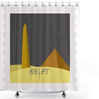 Personality  Postage Obelisk At Night Shower Curtains