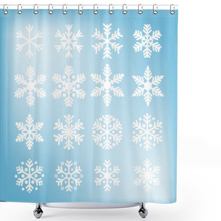 Personality  Various Snowflakes Shower Curtains