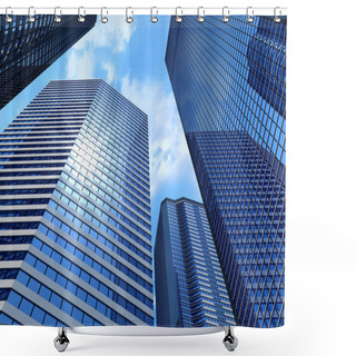 Personality  Business Buildings Shower Curtains
