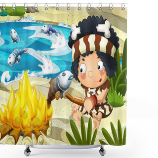 Personality  The Cavemen Shower Curtains