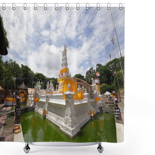 Personality  Stone Monument In Denpasar  Shower Curtains