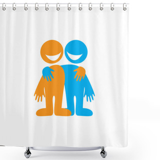 Personality  Friendship Shower Curtains