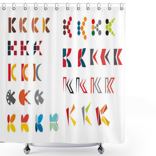 Personality  Alphabet Letter K Shower Curtains