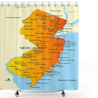 Personality  New Jersey Shower Curtains