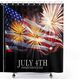 Personality  Happy 4th Of July. Independence Day Shower Curtains