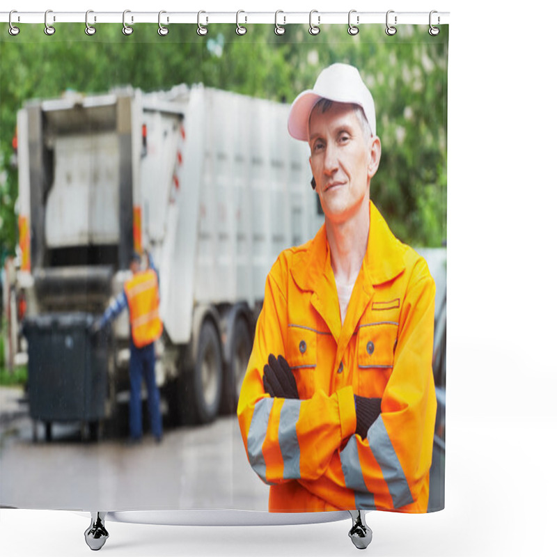Personality  Recycling Waste And Garbage Shower Curtains