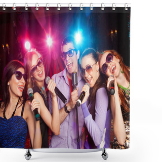 Personality  Karaoke On Party Shower Curtains