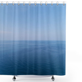 Personality  The Beautiful Sea Surface Of The Sea Is Photograph From Above Aerial View High Angle View From Drone Camera Shower Curtains