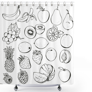Personality  Fruit And Berry Collection Shower Curtains