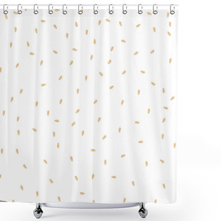 Personality  Sesame Seeds Seamless Pattern. Packaging Background Design. Shower Curtains