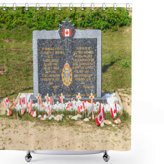Personality  Normandy Landings, Canadian Army Memorial At Juno Beach, France Shower Curtains