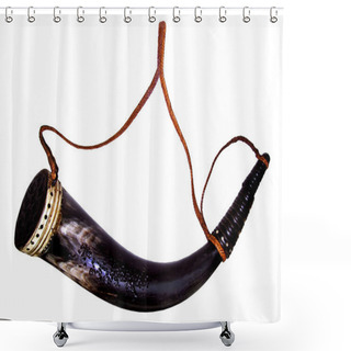 Personality  Isolated 19th Century Gun-Powder Horn Shower Curtains