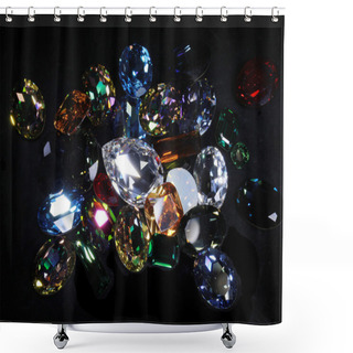 Personality  Large Crystal Strasses Shower Curtains