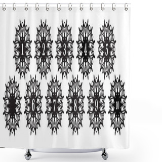 Personality  Christmas Snowflakes With Figures Shower Curtains