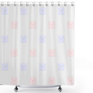 Personality  Envelopes Pattern Shower Curtains