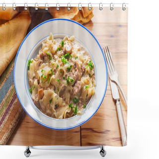 Personality  Ground Beef Mushroom Stroganoff Shower Curtains