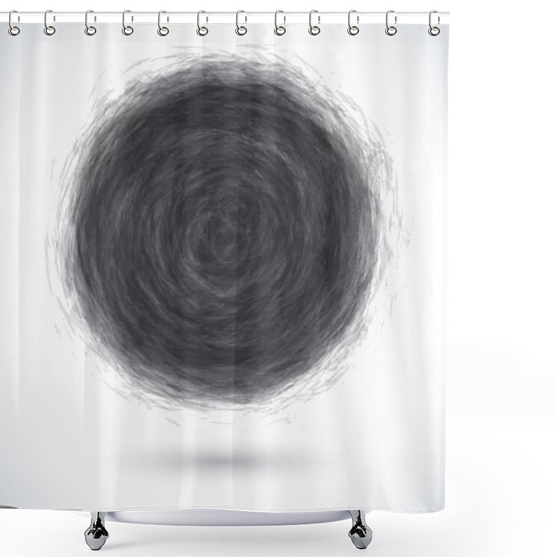 Personality  Blank Watercolor Round Shape. Shower Curtains