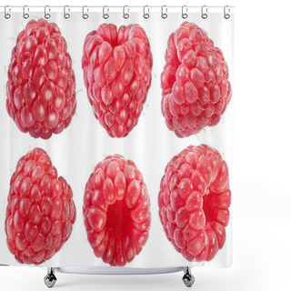 Personality  Collection Of Ripe Red Raspberries Shower Curtains